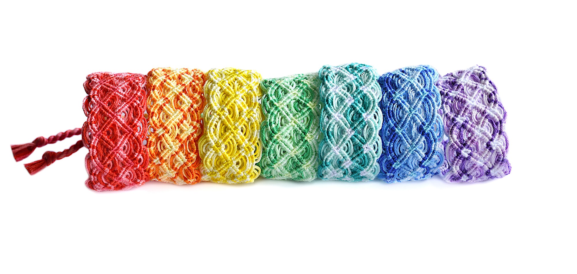 Dettaglio di punto nodino colorato